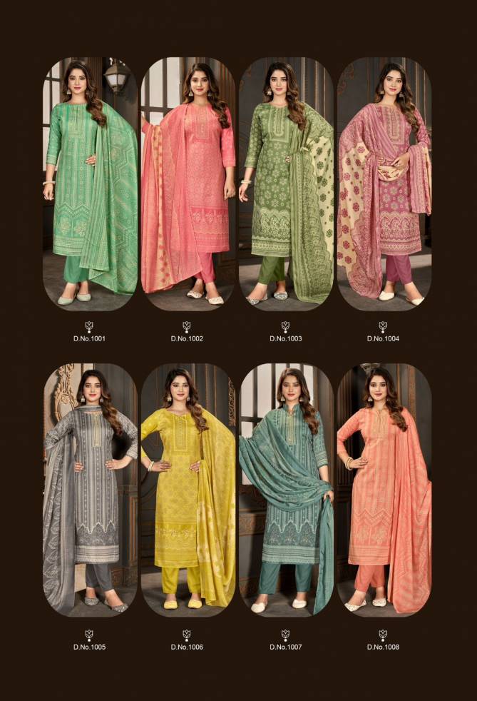 Sirat By Roli Moli 1001 To 1008 Swarovski Soft Cotton Dress Material Wholesale Market In Surat
